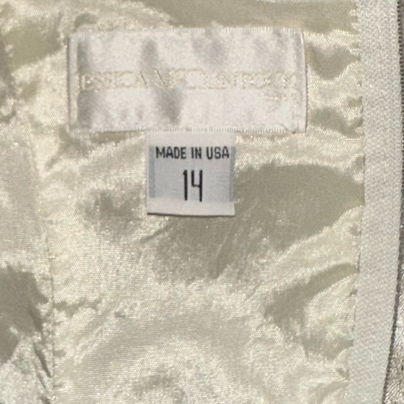 Jessica McClintock Girls • Vintage Ivory Floral Jacquard Sleeveless Size 14 - Picture 4 of 10